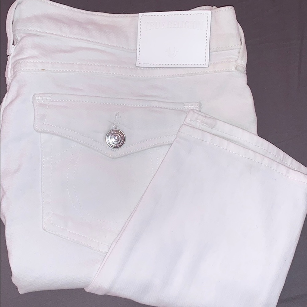 White True Religion Low Rise Super Skinny